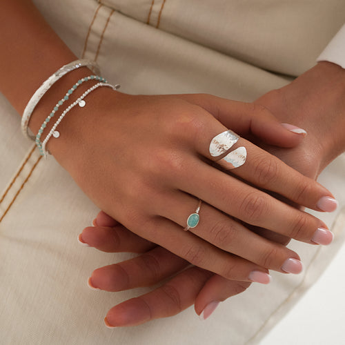 Classic D-Shaped Hammered Bangle