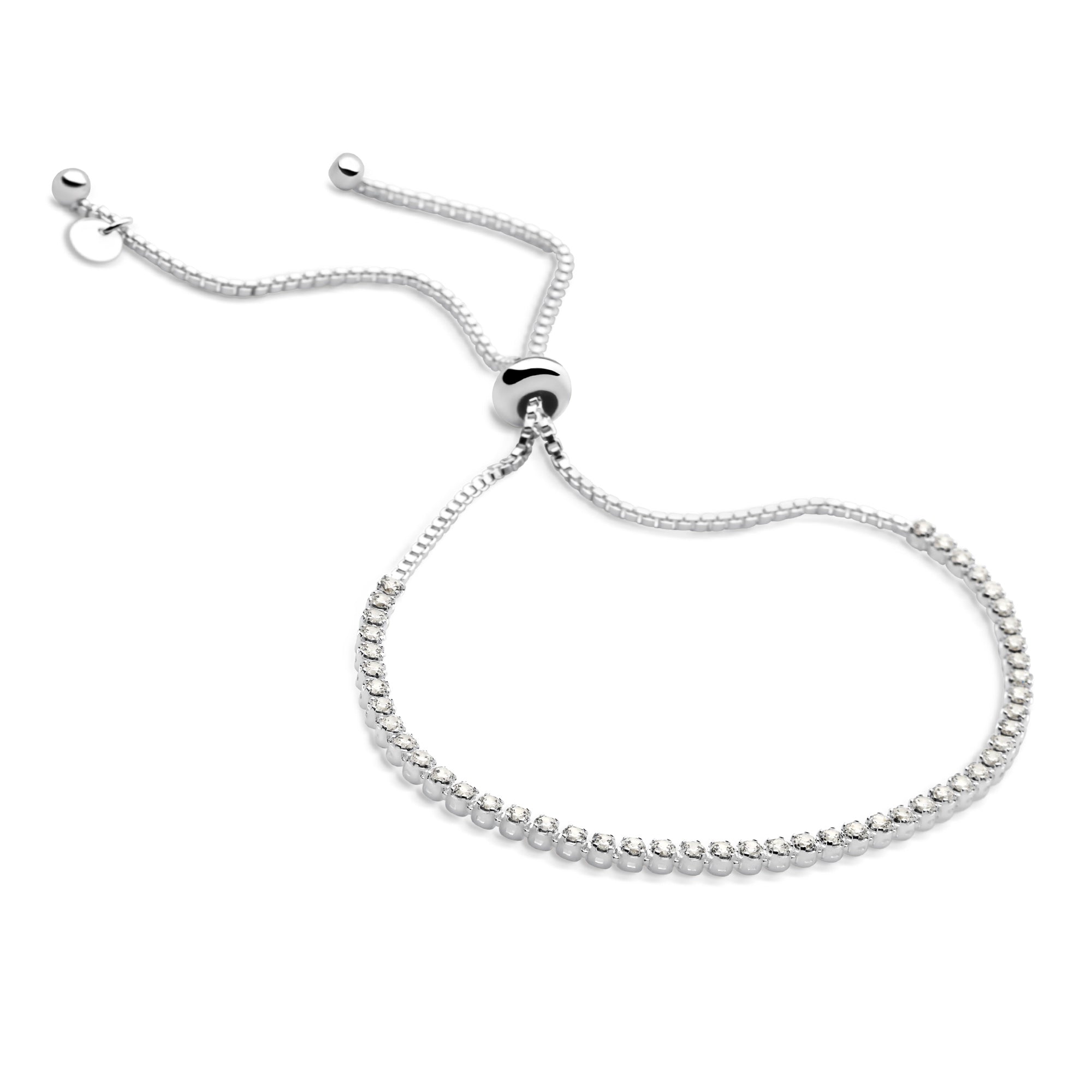 Sparkling Toggle Tennis Bracelet Silver Bracelets BRC1753 Silver