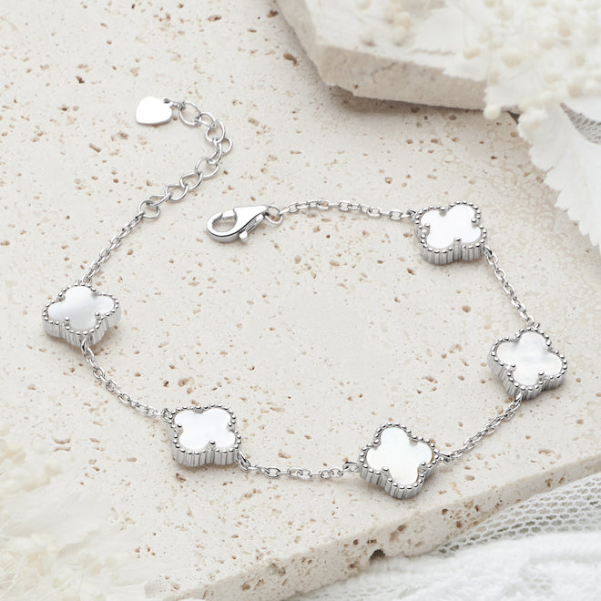 Pearly Clover Bracelet