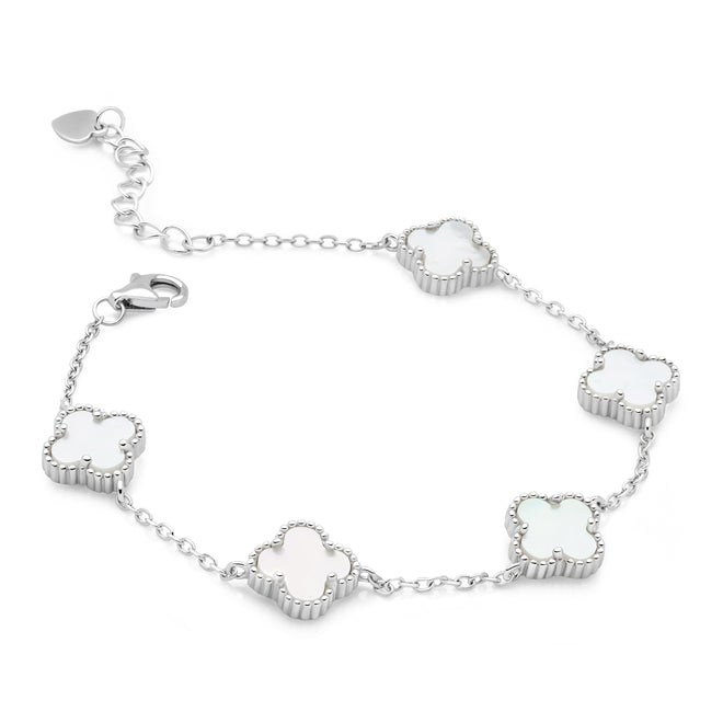 Pearly Clover Bracelet