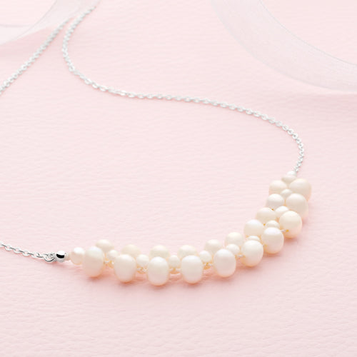 Pearl Cluster Necklace