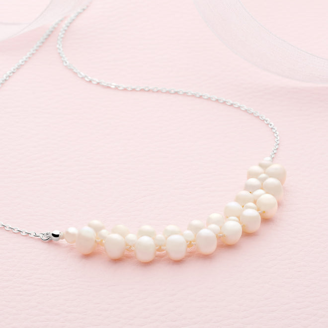 Pearl Cluster Necklace