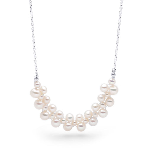 Pearl Cluster Necklace