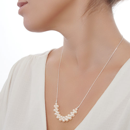 Pearl Cluster Necklace