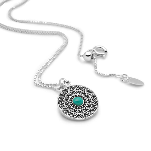 Turquoise Mandala Necklace