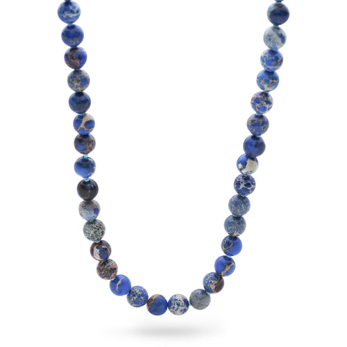 Beaded Blue Variscite Necklace (Short)