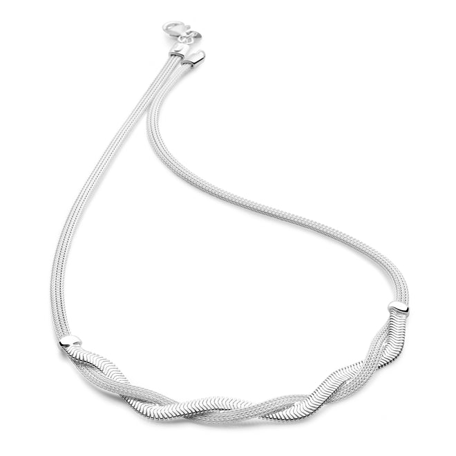 Silver Braid Necklace