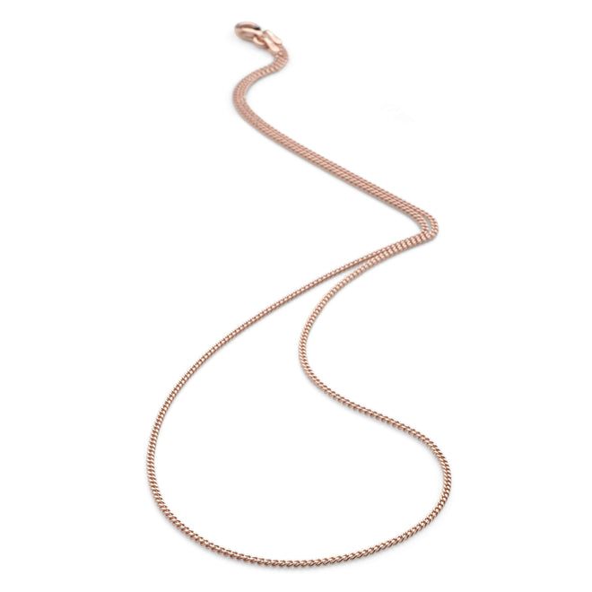 Rose Gold Plated Curb Chain 55cm