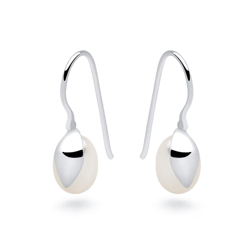 Misty Pearl Earrings (White)