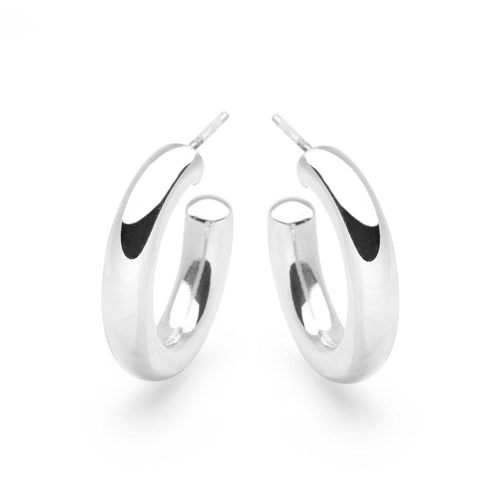 Chunky Silver Hoops