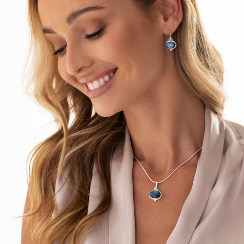 Ocean Depths Earrings (Labradorite)