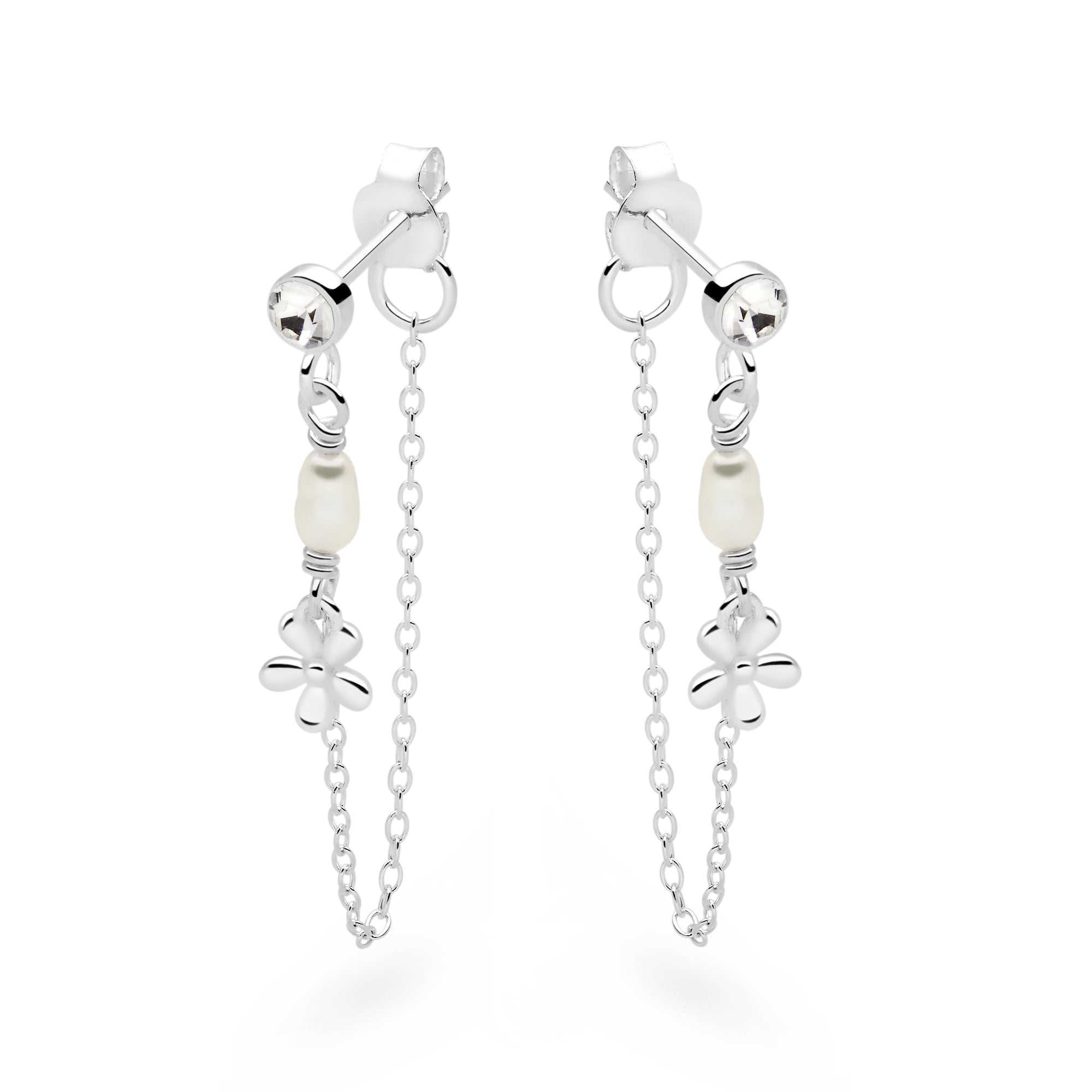Meadow Pearl Earrings Silver Earrings E5708 Silver by Mail