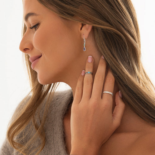 Abalone Infinity Earrings