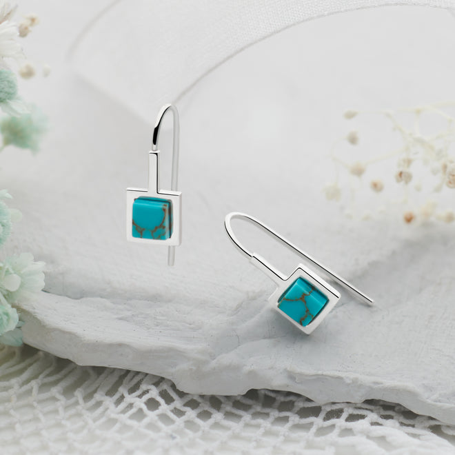 Cubist Earrings (Turquoise)