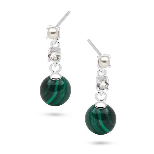 Imperial Malachite Earrings