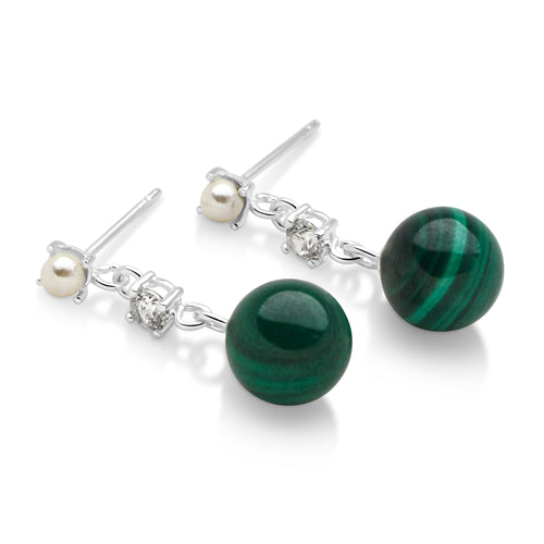 Imperial Malachite Earrings