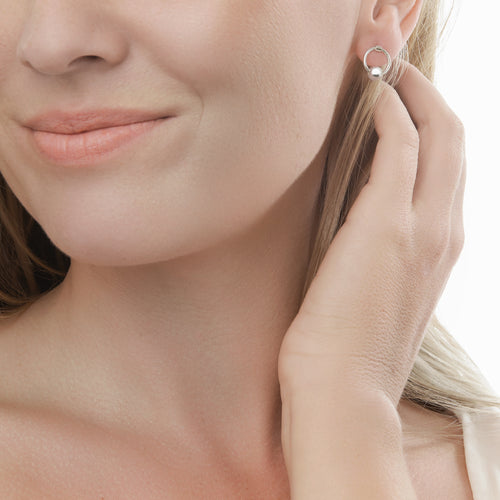 Silver Moon Studs