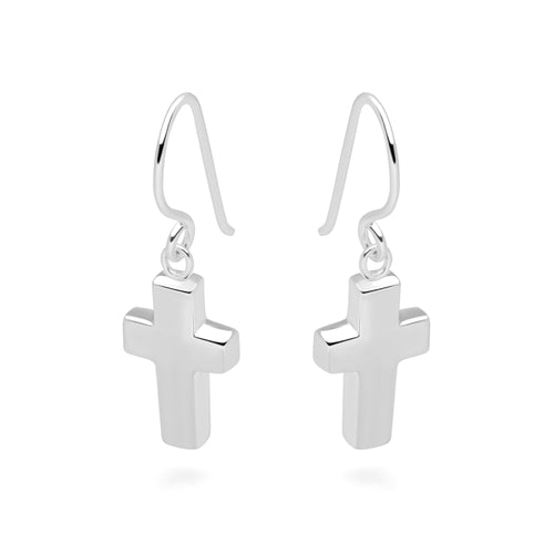 Silver Cross Earrings