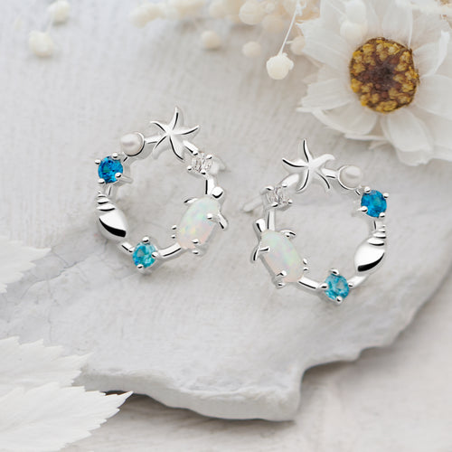 Ocean Wreath Studs