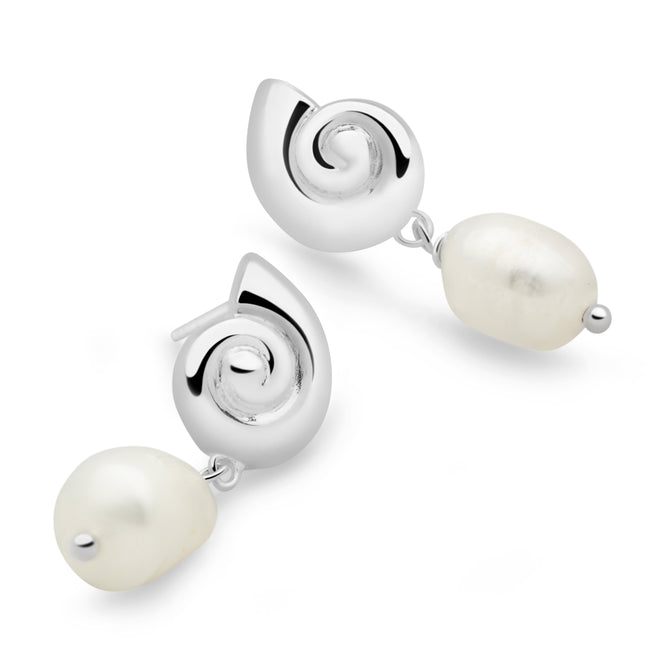 Pearly Ammonite Earrings (Large)