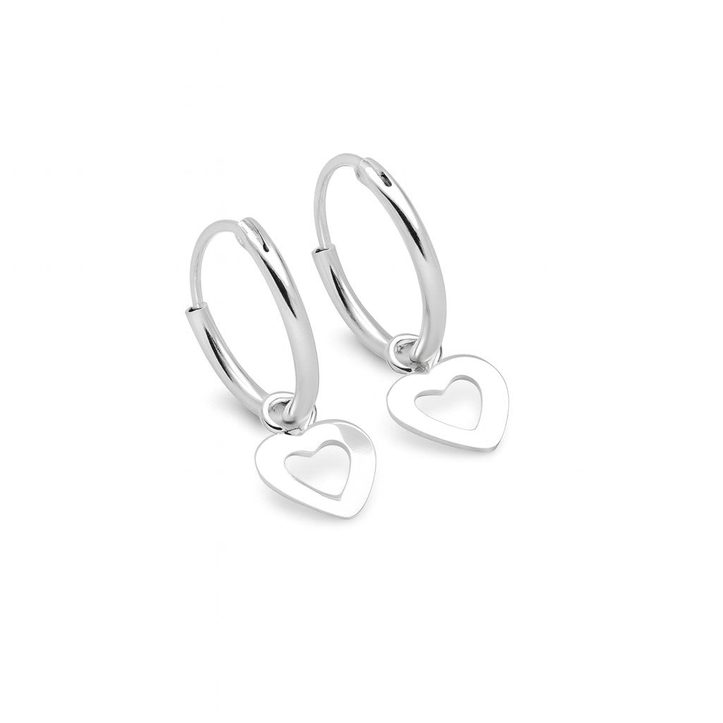 Amour Silver Hoops Small - Silver main image 1