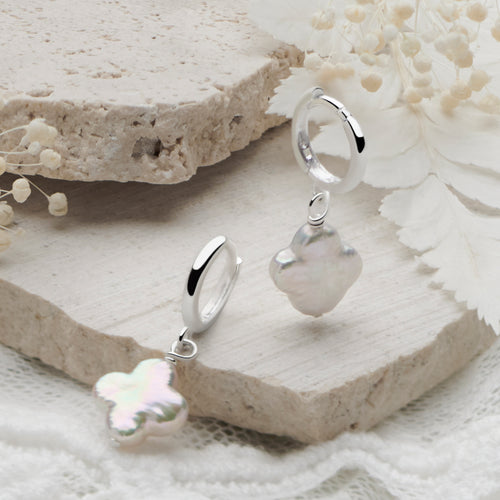 Shimmering Clover Hoops