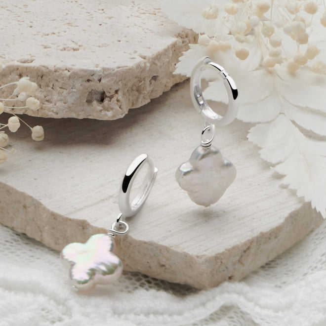 Shimmering Clover Hoops