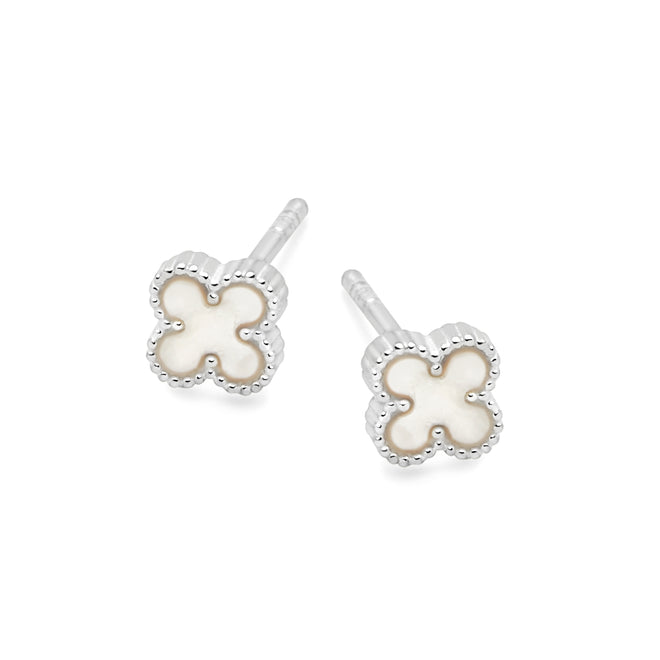 Pearly Clover Studs