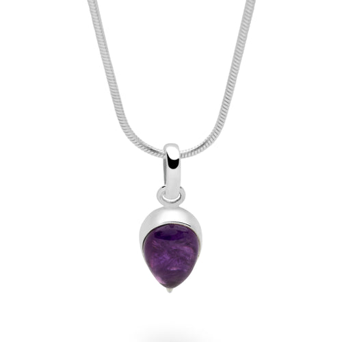 Amethyst Tear Pendant