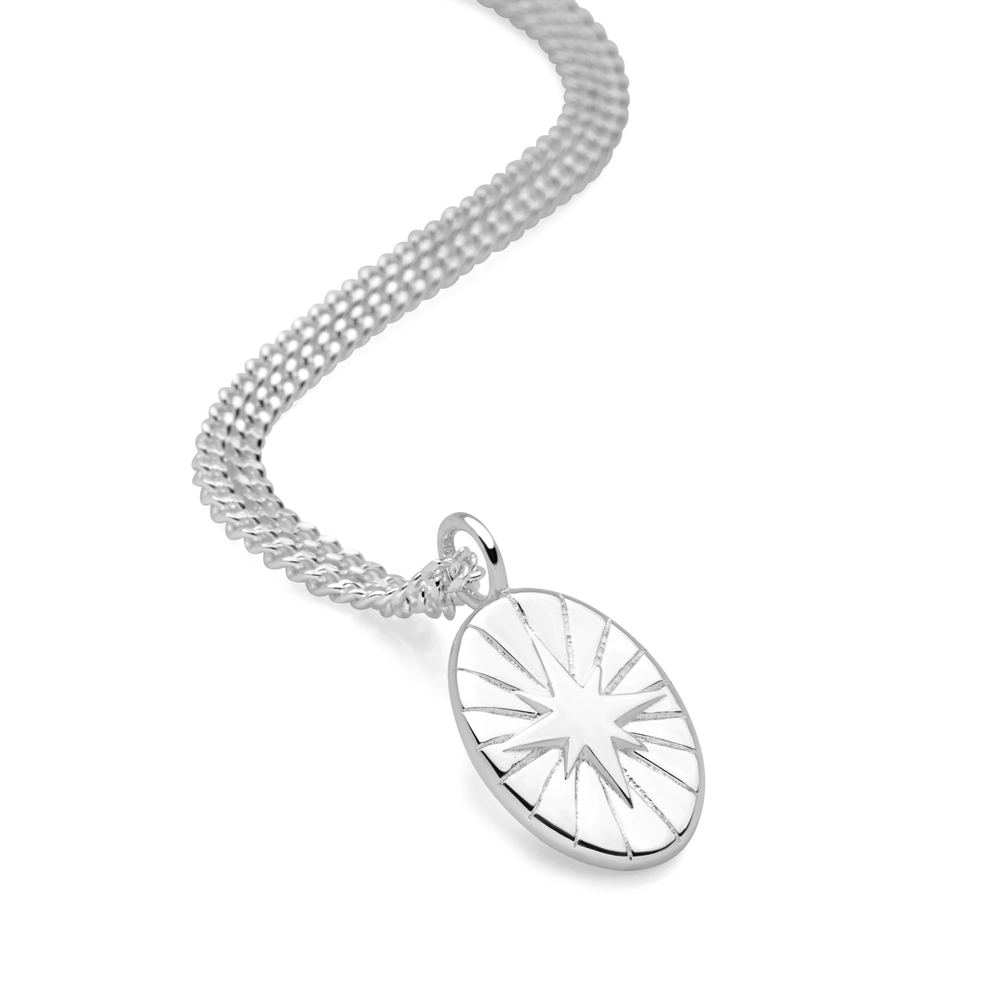 Silver Starburst Pendant Silver by Mail