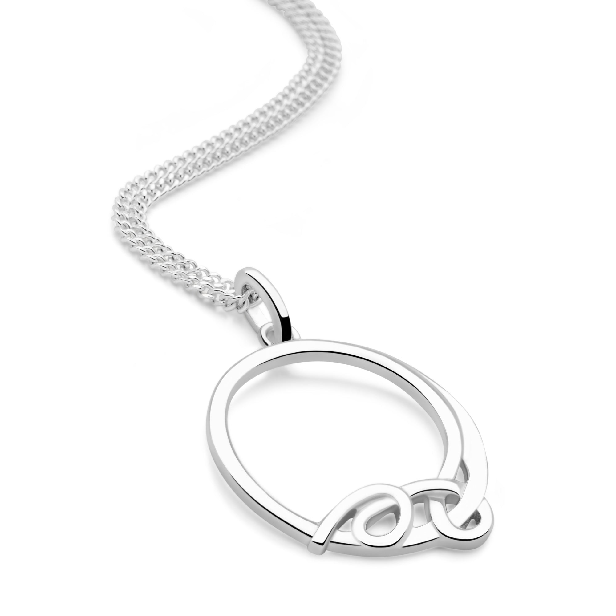 Nouveau Swirl Pendant Silver by Mail