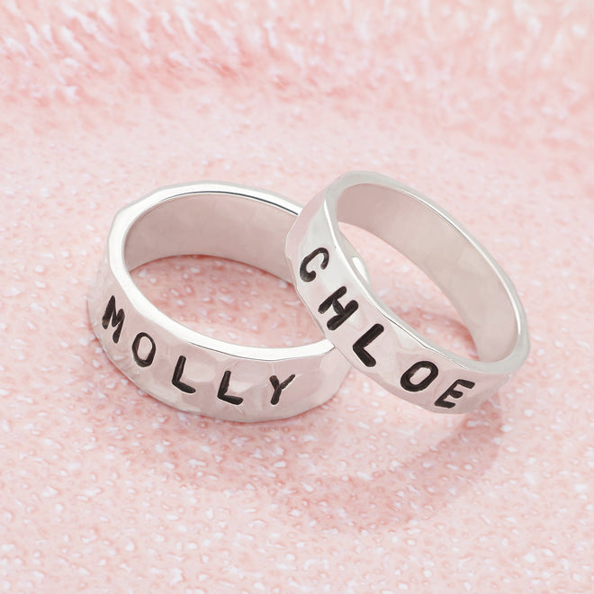 Personalised Message Ring (Silver)