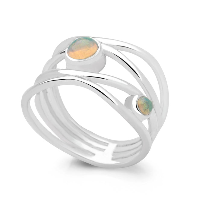Opal Waves Ring