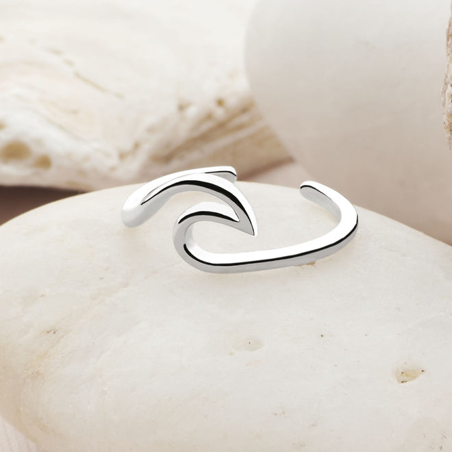 Wave Toe/Midi Ring