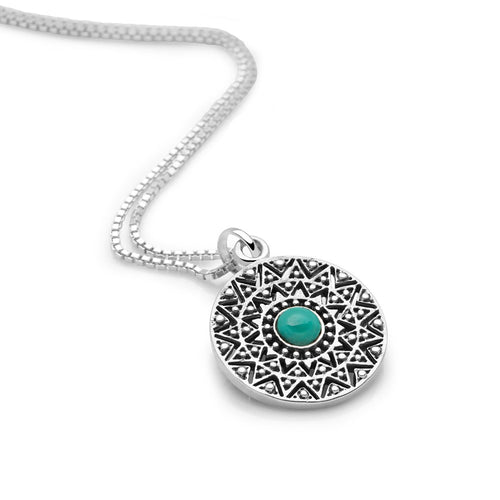 Turquoise Mandala Necklace