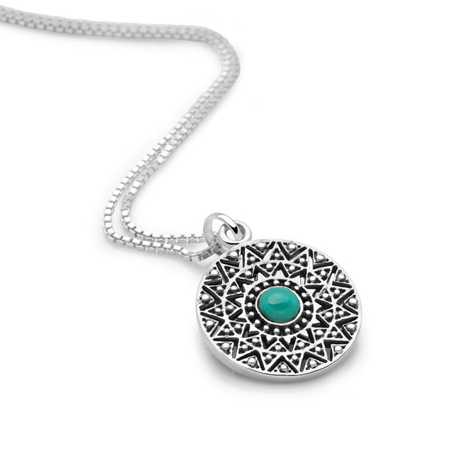 Turquoise Mandala Necklace