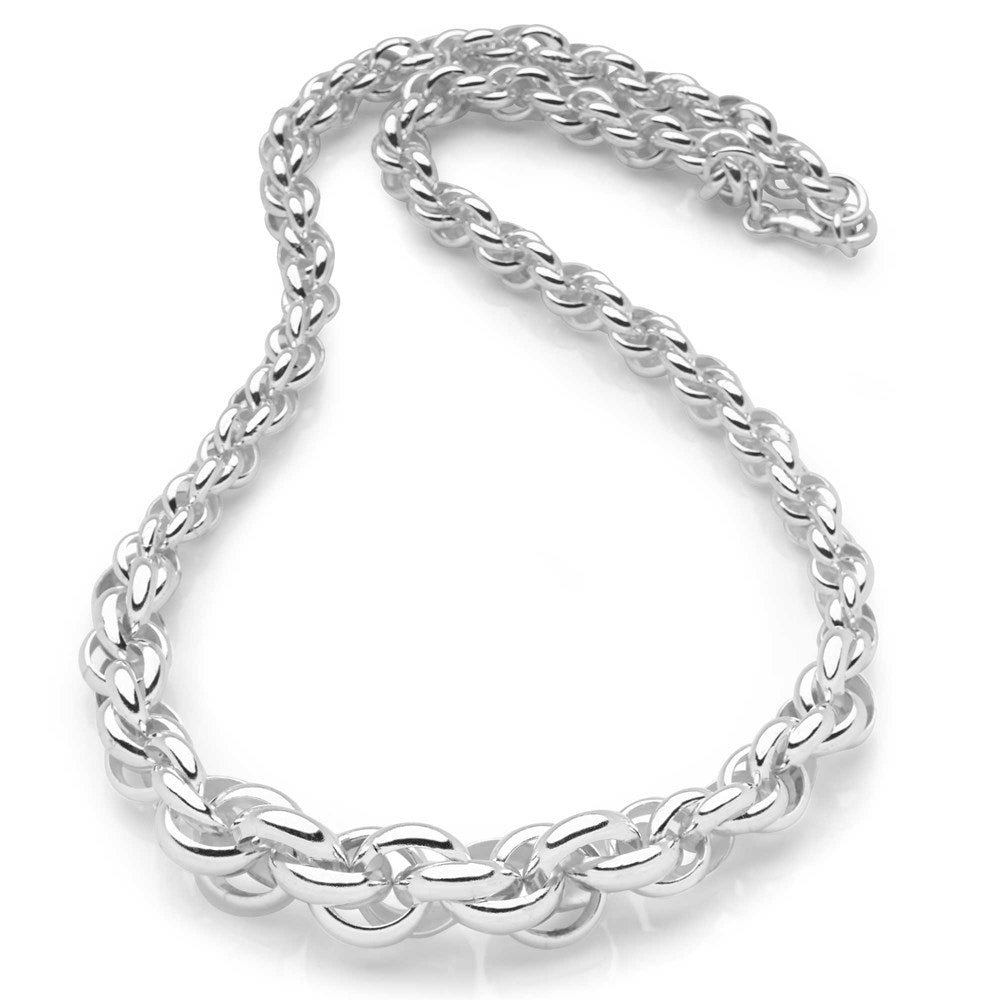 Sienna Chain Silver Necklaces CHN977 Silver by Mail