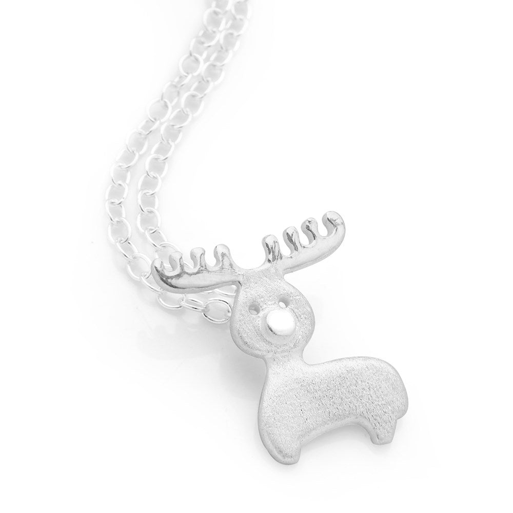 Shimmering Reindeer Chain Gift Finder CHN993 Silver by Mail