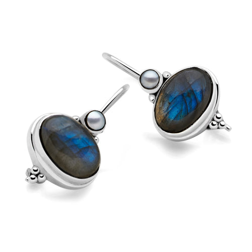 Ocean Depths Earrings (Labradorite)