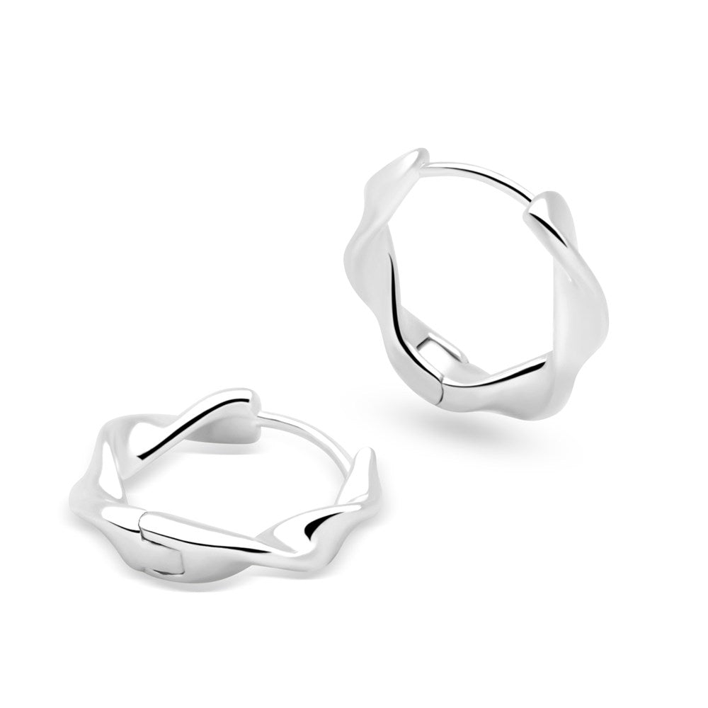 Classic Twist Hoops – Silver by Mail