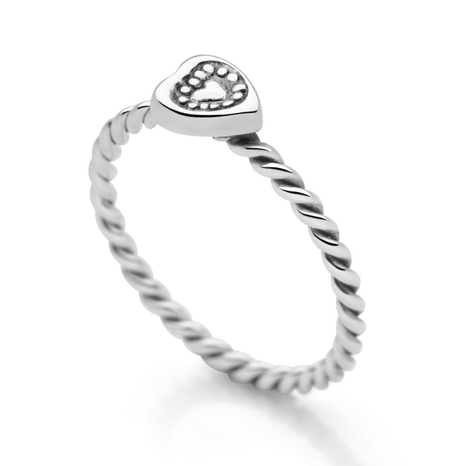 Charmed Heart Stack Ring