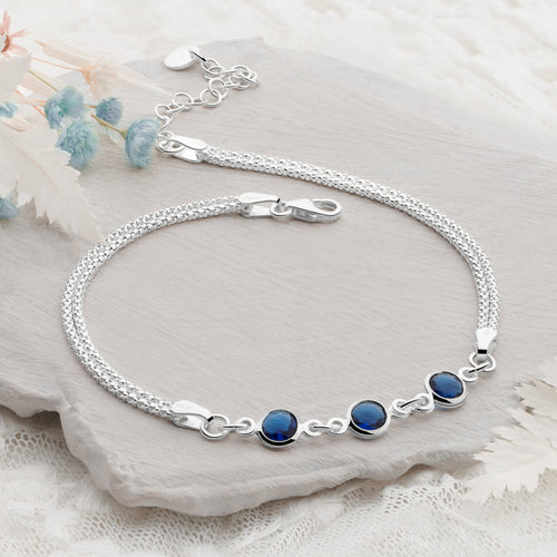 Blue Bayside Anklet