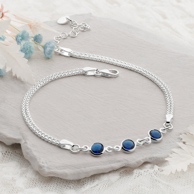 Blue Bayside Anklet