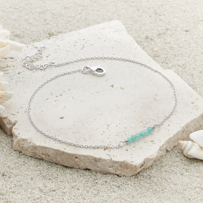 Petite Blue Anklet