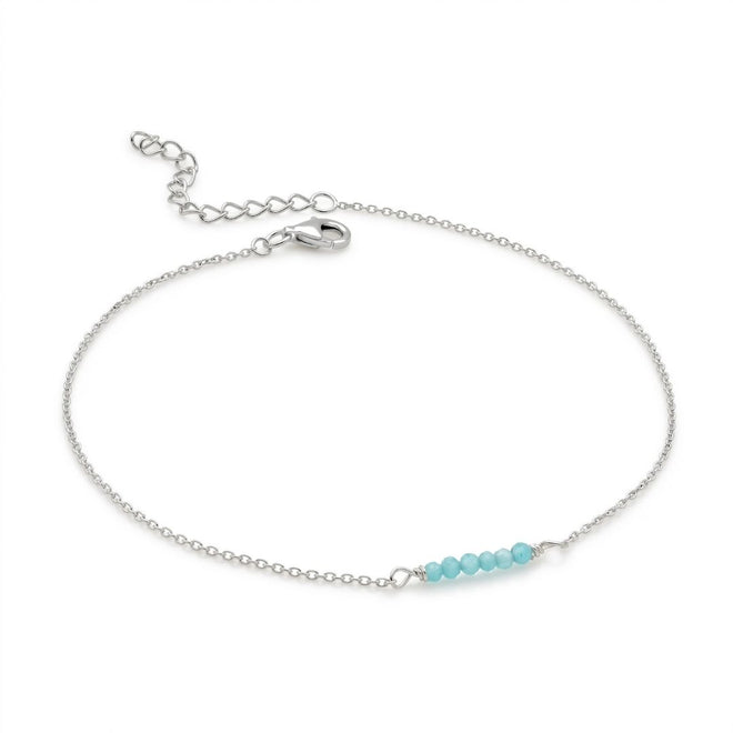 Petite Blue Anklet