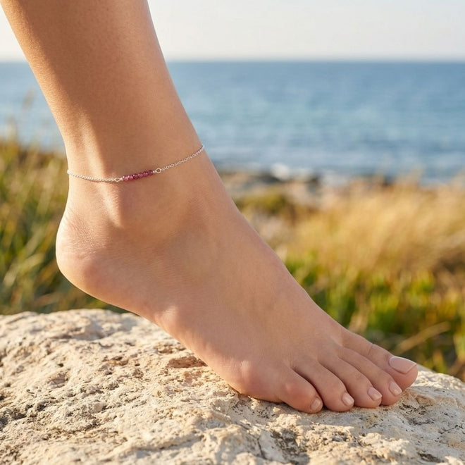 Petite Pink Anklet