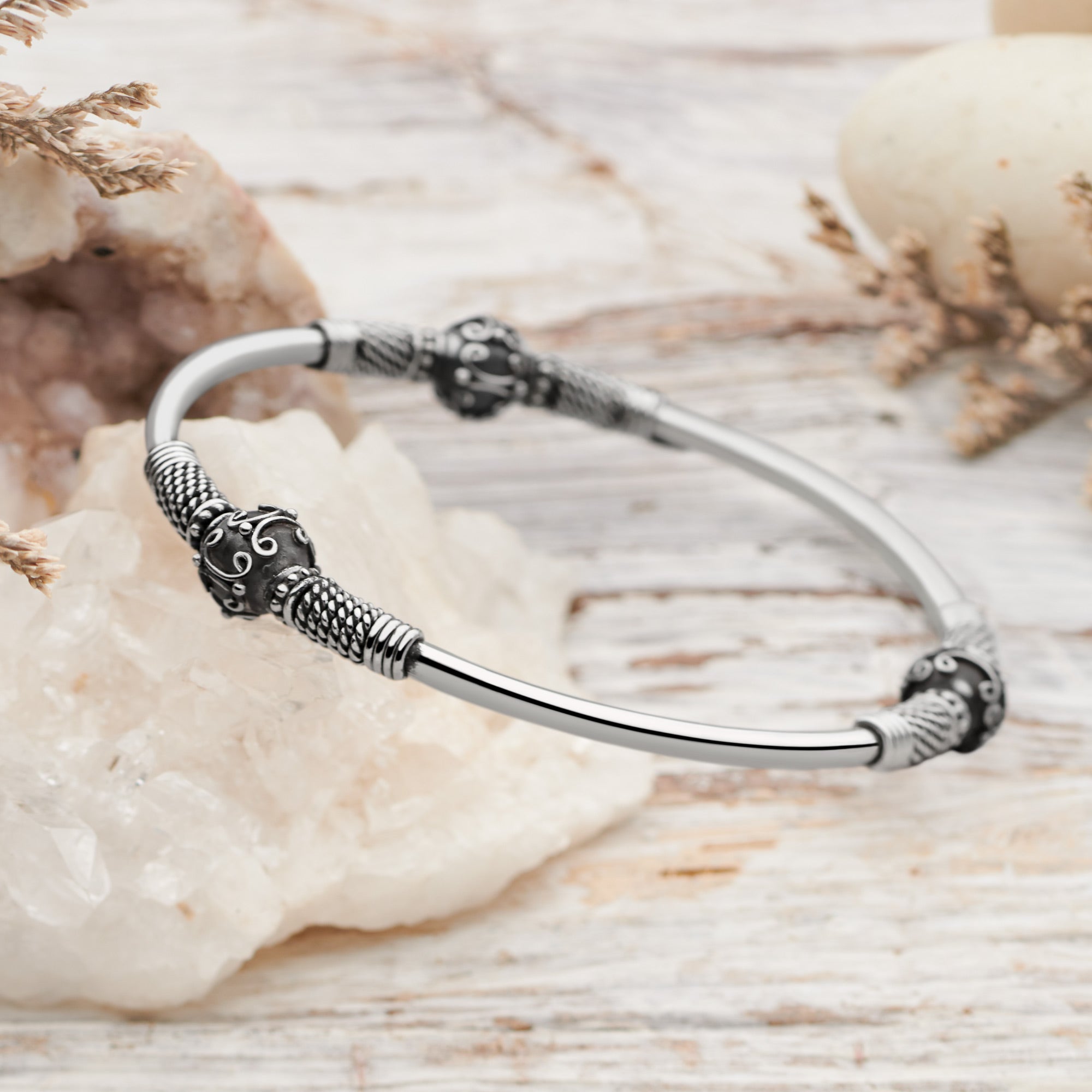 Artisan Crafted Bangle Silver Bangles BGL522 Silver by Mail