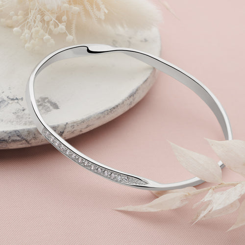 Sparkling Ribbon Bangle