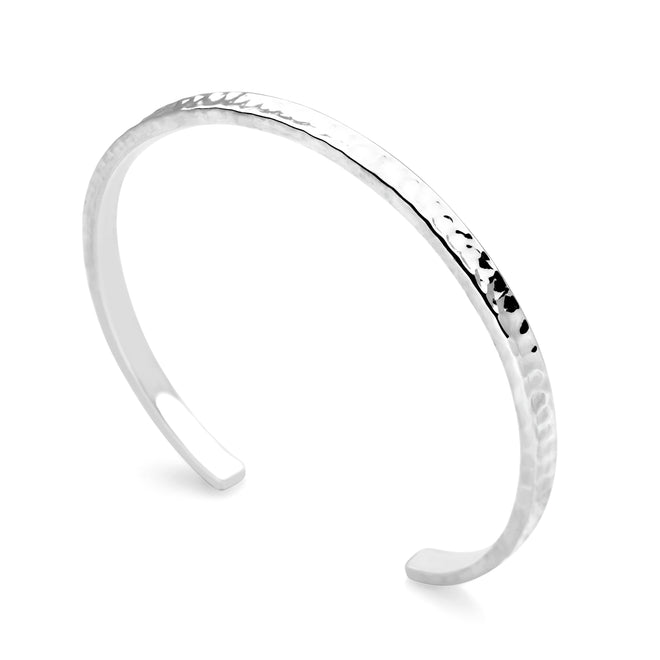 Honeycomb Silver Bangle