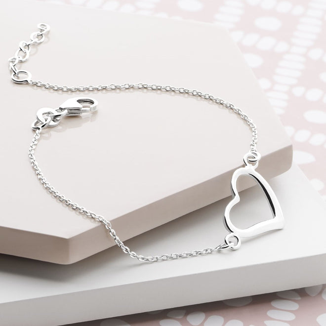 Silver Heart Bracelet